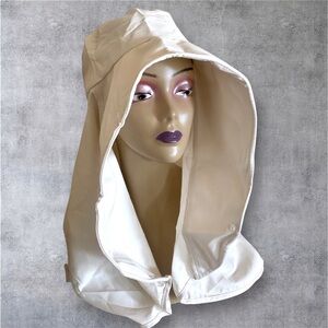 Women's Cream Hooded Sunblocker Hat Protect Face Neck & Shoulders OS NWOT